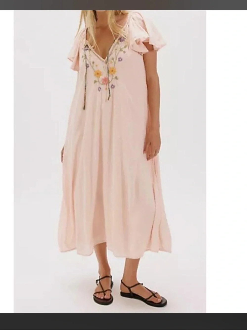 Free People Savannah Rose Midi Dress- size Small